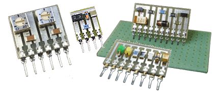 6000 series Surfboard assemblies show how SMT components can be breadboarded and adapted to work with both conventional and solderless breadboards