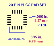 PLCC pad set drawing 